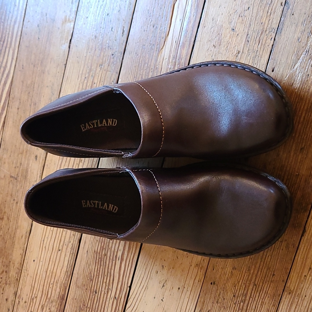 Heartland Leather Clogs Shoes Women's Size 9 1/2 Slip On
